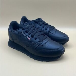 Reebok Classic Leather Triple Black Retro Shoes - Women's Size 5 NEW